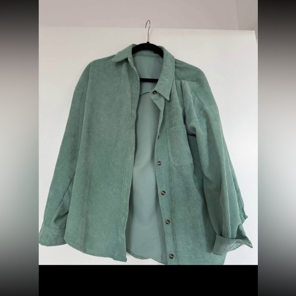 Green corduroy long sleeve